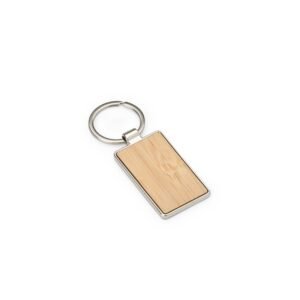 Chaveiro Metal Bambu Retangular