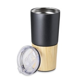 Copo Térmico Bambu Com Tampa 600ml Diversas Cores